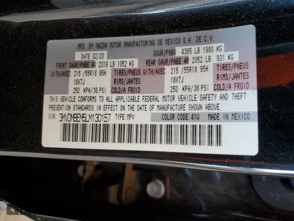 ✅ 2020 Mazda CX-30 Premium • VIN: 3MVDMBEM5LM130157 • Lot: 85520455. Listed on Copart with 84,716 mi. Free auction sales archive from the USA and detailed vehicle history report at DreamBid. Image 13.