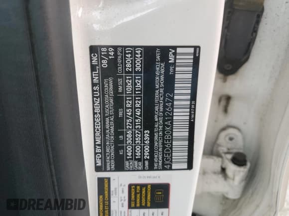 ✅ 2019 Mercedes-Benz GLE 43 AMG • VIN: 4JGED6EB0KA126472 • Lot: 83939775. Wystawiony na Copart z przebiegiem 94 507 mil. Bezpłatny archiwum sprzedaży aukcyjnych z USA i szczegółowy raport historii pojazdu na DreamBid. Zdjęcie 14.