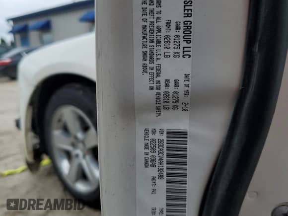 2010 Dodge Charger SXT с VIN 2B3CA3CV4AH192489, выставлен на аукционе Copart как лот 71102084 с пробегом 188 525 миль миль и Списание • Salvage title. История ставок и продаж доступна на DreamBid. Изображение 12.