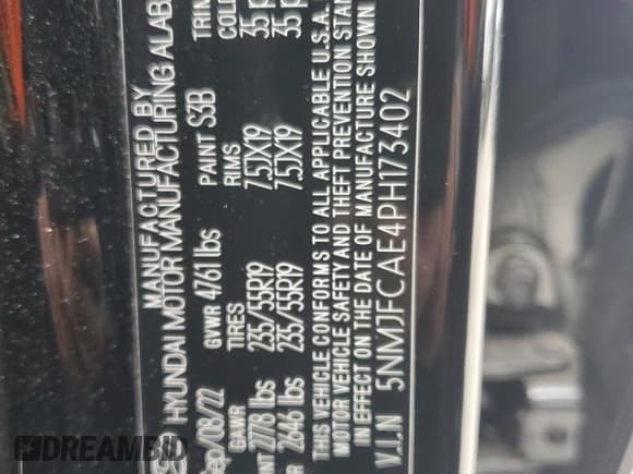 ✅ 2023 Hyundai Tucson SEL • VIN: 5NMJFCAE4PH173402 • Lot: 72054194. Wystawiony na Copart z przebiegiem 26 886 mil. Bezpłatny archiwum sprzedaży aukcyjnych z USA i szczegółowy raport historii pojazdu na DreamBid. Zdjęcie 12.