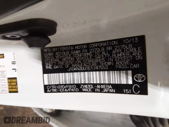 ✅ 2014 Toyota Prius Four • VIN: JTDKN3DU1E1747553 • Lot: 43420881. Wystawiony na IAAI z przebiegiem 192 435 mil. Bezpłatny archiwum sprzedaży aukcyjnych z USA i szczegółowy raport historii pojazdu na DreamBid. Zdjęcie 9.