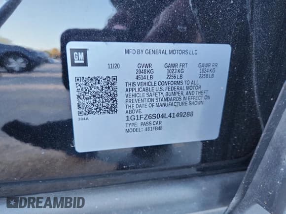 ✅ 2020 Chevrolet Bolt EV Premier • VIN: 1G1FZ6S04L4149288 • Лот: 89630615. Опубликован ранее на Copart с пробегом 48 791 миль. Бесплатный доступ к архиву аукционных продаж из США и подробный отчёт об истории автомобиля на DreamBid. Изображение 13.