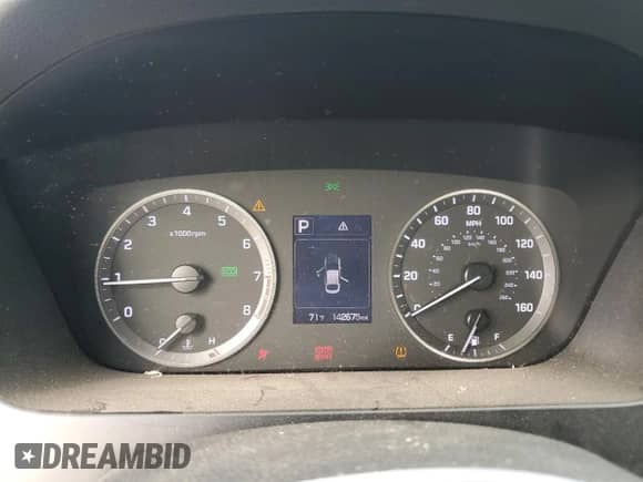 2015 Hyundai Sonata SE with VIN 5NPE24AF9FH011455, listed as a Copart auction lot 91481645 with 142,675 mi miles and Clean title. Bid and sale history available at DreamBid. Image 9.