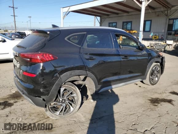 ✅ 2021 Hyundai Tucson Sport • VIN: KM8J33AL5MU410048 • Lot: 90705395. Listed on Copart with 40,406 mi. Free auction sales archive from the USA and detailed vehicle history report at DreamBid. Image 3.