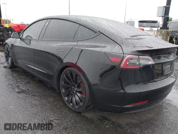 ✅ 2022 Tesla Model 3 Performance • VIN: 5YJ3E1ECXNF262138 • Lot: 43696054. Listed on IAAI with 109,940 mi. Free auction sales archive from the USA and detailed vehicle history report at DreamBid. Image 3.