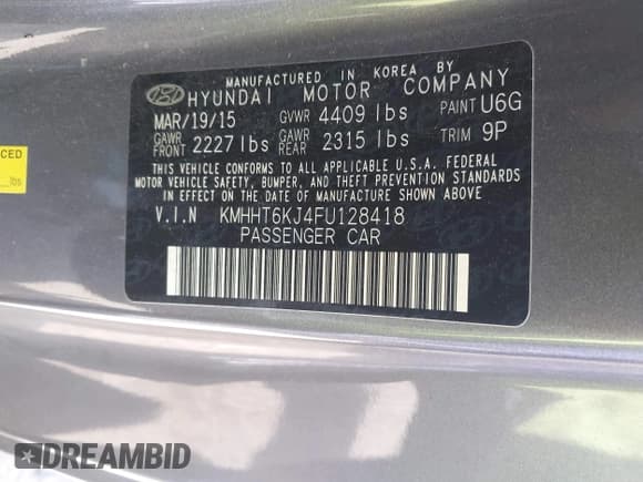 ✅ 2015 Hyundai Genesis Coupe 3.8L Base • VIN: KMHHT6KJ4FU128418 • Lot: 42391336. Wystawiony na IAAI z przebiegiem 90 197 mil. Bezpłatny archiwum sprzedaży aukcyjnych z USA i szczegółowy raport historii pojazdu na DreamBid. Zdjęcie 9.