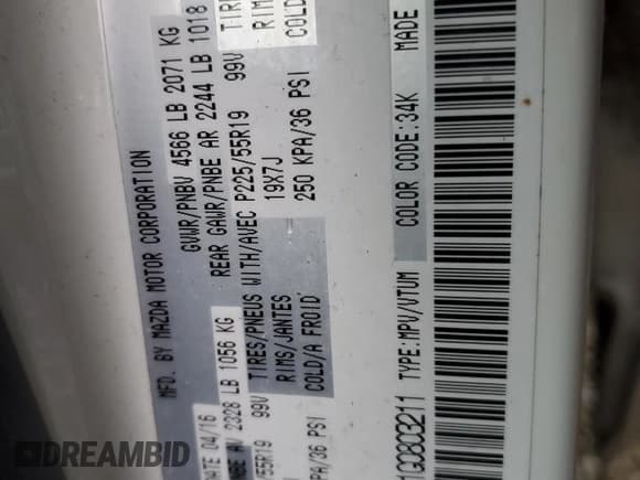 ✅ 2016 Mazda CX-5 Grand Touring • VIN: JM3KE4DY1G0803211 • Лот: 89537495. Опубликован ранее на Copart с пробегом 255 646 миль. Бесплатный доступ к архиву аукционных продаж из США и подробный отчёт об истории автомобиля на DreamBid. Изображение 13.