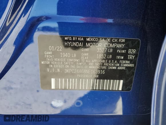 ✅ 2022 Hyundai Accent SE • VIN: 3KPC24A68NE163916 • Лот: 47262425. Опубликован ранее на Copart с пробегом 38 921 миль. Бесплатный доступ к архиву аукционных продаж из США и подробный отчёт об истории автомобиля на DreamBid. Изображение 13.