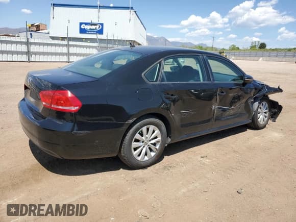 ✅ 2012 Volkswagen Passat S • VIN: 1VWAH7A3XCC027401 • Lot: 57490225. Listed on Copart with 141,298 mi. Free auction sales archive from the USA and detailed vehicle history report at DreamBid. Image 3.