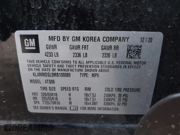 ✅ 2021 Buick Encore GX Select • VIN: KL4MMDSL9MB108089 • Lot: 43618601. Listed on IAAI with 28,984 mi. Free auction sales archive from the USA and detailed vehicle history report at DreamBid. Image 9.