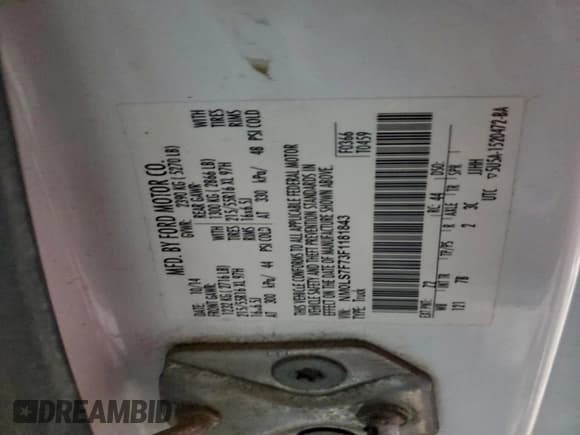 ✅ 2015 Ford Transit Connect XLT • VIN: NM0LS7F73F1181843 • Lot: 94456315. Listed on Copart with 144,959 mi. Free auction sales archive from the USA and detailed vehicle history report at DreamBid. Image 13.