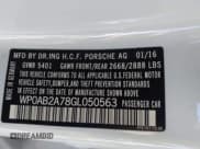 ✅ 2016 Porsche Panamera 4S • VIN: WP0AB2A78GL050563 • Lot: 42765681. Listed on IAAI with 87,361 mi. Free auction sales archive from the USA and detailed vehicle history report at DreamBid. Image 9.