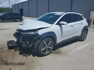 2018 Hyundai Kona Ultimate z VIN KM8K53A5XJU137295, wystawiony jako Copart lot #60981383 z przebiegiem 71 484 mil mil oraz . Historia ofert i sprzedaży dostępna na DreamBid. Obrazek 1.