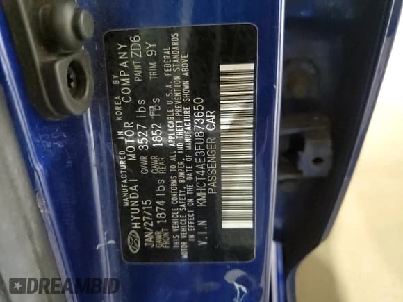 ✅ 2015 Hyundai Accent GLS • VIN: KMHCT4AE3FU873650 • Лот: 65566144. Опубликован ранее на Copart с пробегом 120 099 миль. Бесплатный доступ к архиву аукционных продаж из США и подробный отчёт об истории автомобиля на DreamBid. Изображение 12.