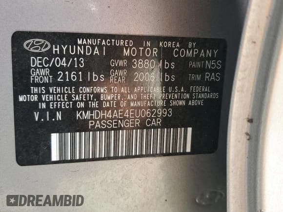 ✅ 2014 Hyundai Elantra SE • VIN: KMHDH4AE4EU062993 • Лот: 91562715. Опубликован ранее на Copart с пробегом 96 383 миль. Бесплатный доступ к архиву аукционных продаж из США и подробный отчёт об истории автомобиля на DreamBid. Изображение 12.