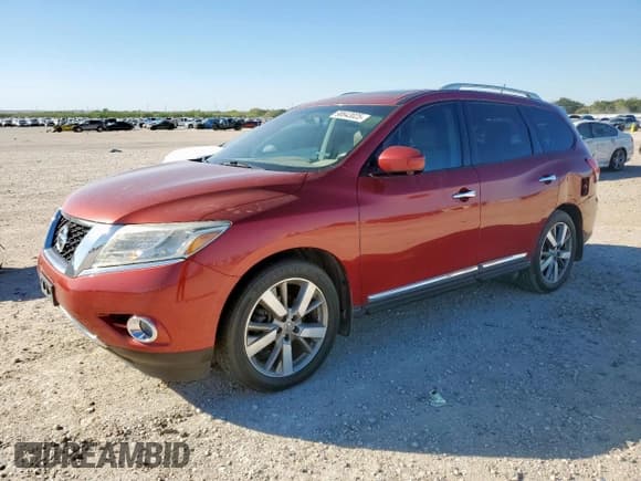 ✅ 2015 Nissan Pathfinder Platinum • VIN: 5N1AR2MM6FC671968 • Лот: 90643025. Опубликован ранее на Copart с пробегом 134 337 миль. Бесплатный доступ к архиву аукционных продаж из США и подробный отчёт об истории автомобиля на DreamBid. Изображение 1.