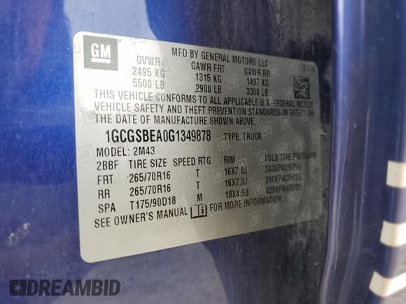 ✅ 2016 Chevrolet Colorado 2WD WT • VIN: 1GCGSBEA0G1349878 • Lot: 50492095. Wystawiony na Copart z przebiegiem 140 913 mil. Bezpłatny archiwum sprzedaży aukcyjnych z USA i szczegółowy raport historii pojazdu na DreamBid. Zdjęcie 13.