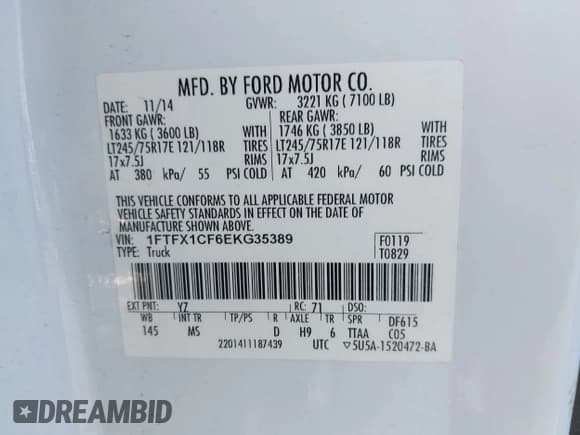 ✅ 2014 Ford F-150 XL • VIN: 1FTFX1CF6EKG35389 • Lot: 42643324. Wystawiony na IAAI z przebiegiem 190 235 mil. Bezpłatny archiwum sprzedaży aukcyjnych z USA i szczegółowy raport historii pojazdu na DreamBid. Zdjęcie 9.