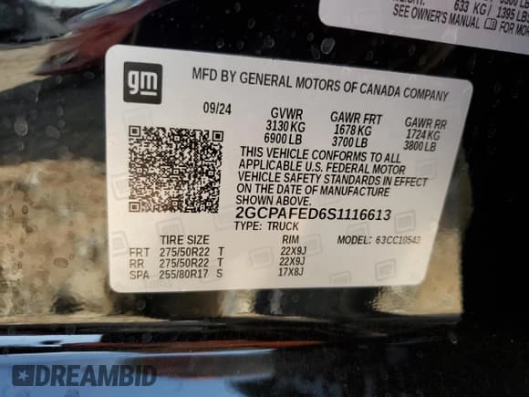 ✅ 2025 Chevrolet Silverado 1500 • VIN: 2GCPAFED6S1116613 • Лот: 48756285. Опубликован ранее на Copart с пробегом 1 136 миль. Бесплатный доступ к архиву аукционных продаж из США и подробный отчёт об истории автомобиля на DreamBid. Изображение 12.