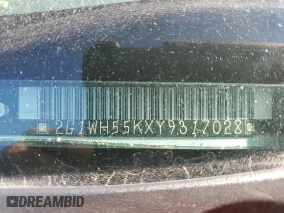 2000 Chevrolet Impala LS с VIN 2G1WH55KXY9317028, выставлен на аукционе Copart как лот 72844094 с пробегом Не указан миль и Чистый • Clean title. История ставок и продаж доступна на DreamBid. Изображение 12.