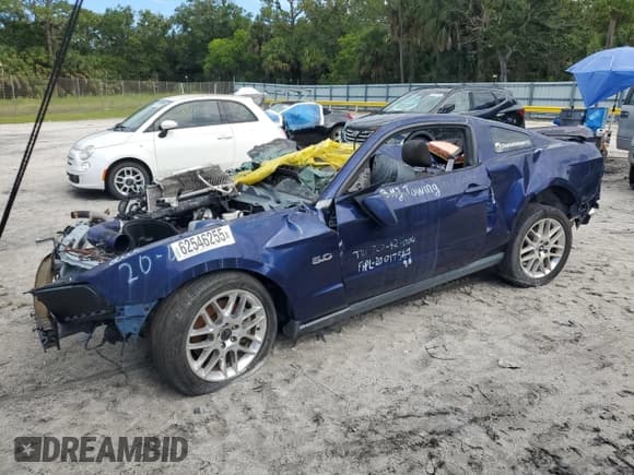 ✅ 2012 Ford Mustang GT Premium • VIN: 1ZVBP8CFXC5222763 • Лот: 62546255. Опубликован ранее на Copart с пробегом Не указан. Бесплатный доступ к архиву аукционных продаж из США и подробный отчёт об истории автомобиля на DreamBid. Изображение 1.