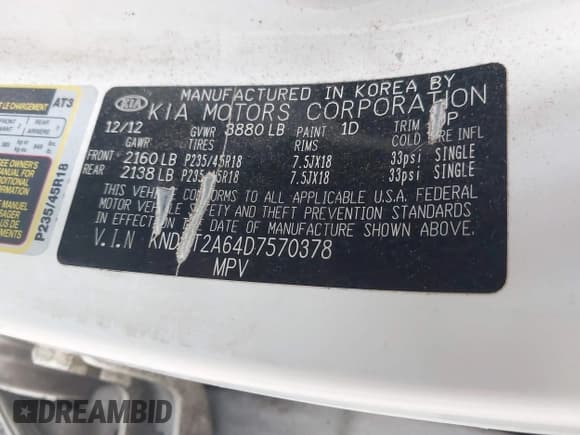 ✅ 2013 Kia Soul + • VIN: KNDJT2A64D7570378 • Lot: 41955532. Listed on IAAI with 214,564 mi. Free auction sales archive from the USA and detailed vehicle history report at DreamBid. Image 9.