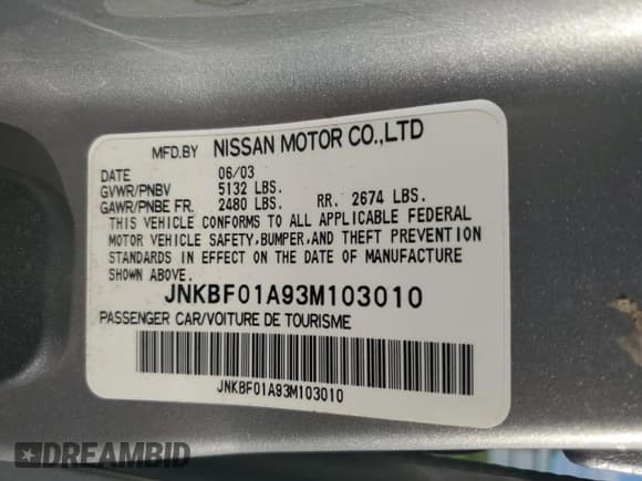 ✅ 2003 Infiniti Q45 • VIN: JNKBF01A93M103010 • Лот: 74080224. Опубликован ранее на Copart с пробегом 46 898 миль. Бесплатный доступ к архиву аукционных продаж из США и подробный отчёт об истории автомобиля на DreamBid. Изображение 13.