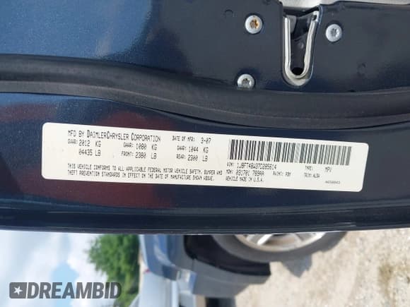 ✅ 2007 Jeep Patriot Limited • VIN: 1J8FT48W37D285614 • Lot: 42616625. Listed on IAAI with 113,502 mi. Free auction sales archive from the USA and detailed vehicle history report at DreamBid. Image 9.