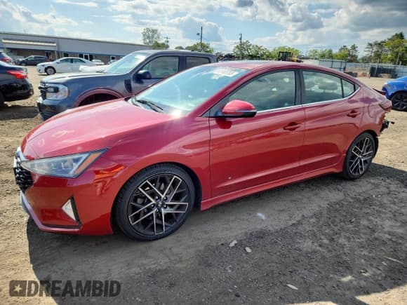 ✅ 2019 Hyundai Elantra Sport • VIN: KMHD04LB3KU837029 • Lot: 65980765. Listed on Copart with 111,837 mi. Free auction sales archive from the USA and detailed vehicle history report at DreamBid. Image 1.
