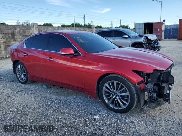✅ 2022 Infiniti Q50 Luxe • VIN: JN1EV7BP0NM312008 • Лот: 81028805. Опубликован ранее на Copart с пробегом 43 986 миль. Бесплатный доступ к архиву аукционных продаж из США и подробный отчёт об истории автомобиля на DreamBid. Изображение 4.