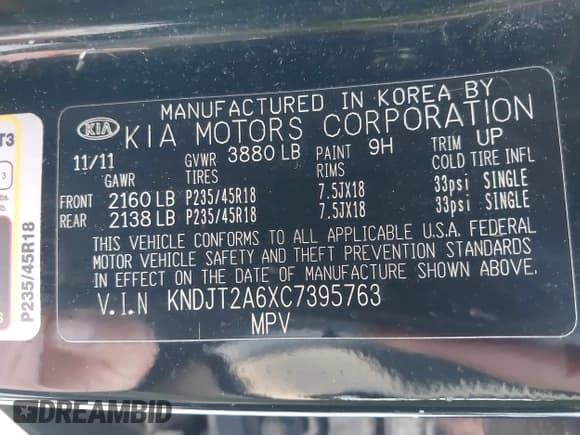 ✅ 2012 Kia Soul + • VIN: KNDJT2A6XC7395763 • Лот: 42686231. Опубликован ранее на IAAI с пробегом 93 931 миль. Бесплатный доступ к архиву аукционных продаж из США и подробный отчёт об истории автомобиля на DreamBid. Изображение 9.