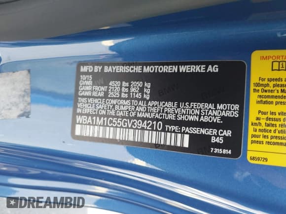 ✅ 2016 BMW 2 Series M235i • VIN: WBA1M1C55GV394210 • Лот: 42487713. Опубликован ранее на IAAI с пробегом 82 592 миль. Бесплатный доступ к архиву аукционных продаж из США и подробный отчёт об истории автомобиля на DreamBid. Изображение 9.