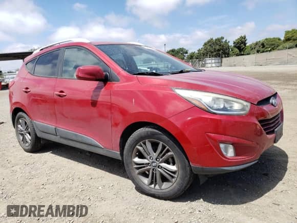 2015 Hyundai Tucson SE with VIN KM8JU3AG1FU054782, listed as a Copart auction lot 63942353 with 142,314 mi miles and . Bid and sale history available at DreamBid. Image 4.