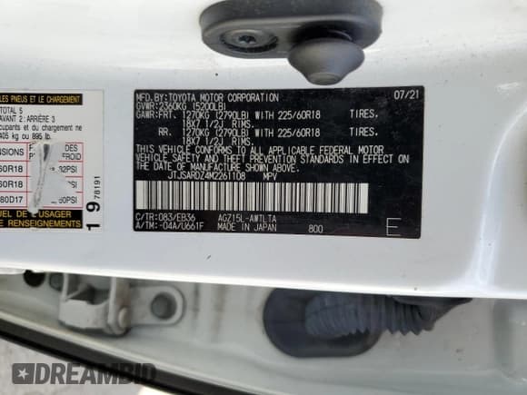 ✅ 2021 Lexus NX 300 F Sport • VIN: JTJSARDZ4M2261108 • Лот: 90450905. Опубликован ранее на Copart с пробегом 68 395 миль. Бесплатный доступ к архиву аукционных продаж из США и подробный отчёт об истории автомобиля на DreamBid. Изображение 12.