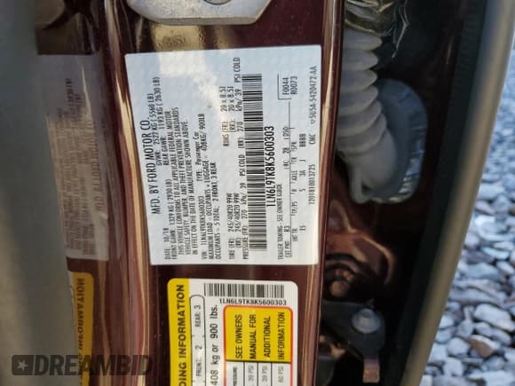 ✅ 2019 Lincoln Continental Select • VIN: 1LN6L9TK8K5600303 • Лот: 77000084. Опубликован ранее на Copart с пробегом 35 510 миль. Бесплатный доступ к архиву аукционных продаж из США и подробный отчёт об истории автомобиля на DreamBid. Изображение 15.