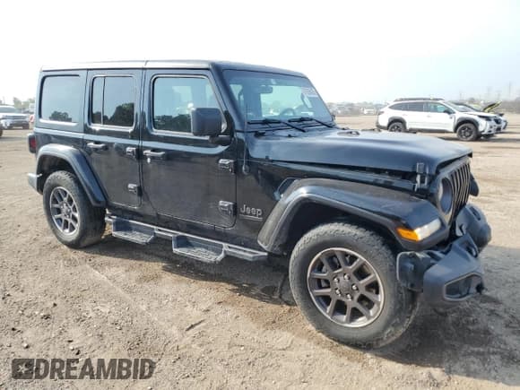 ✅ 2021 Jeep Wrangler Unlimited Willys Sport • VIN: 1C4HJXDG3MW590763 • Lot: 67635435. Listed on Copart with 42,844 mi. Free auction sales archive from the USA and detailed vehicle history report at DreamBid. Image 4.