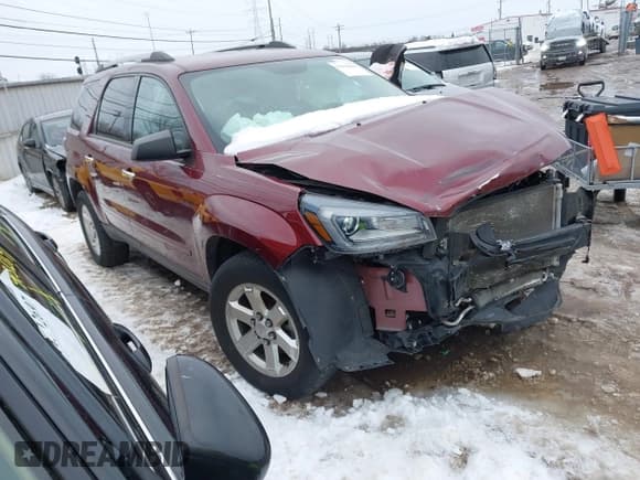 ✅ 2016 GMC Acadia SLE • VIN: 1GKKRPKD4GJ156817 • Lot: 41332043. Listed on IAAI with 111,044 mi. Free auction sales archive from the USA and detailed vehicle history report at DreamBid. Image 1.