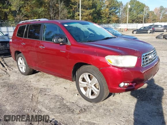 ✅ 2010 Toyota Highlander Limited • VIN: 5TDDK3EH3AS037585 • Lot: 43626495. Listed on IAAI with 230,000 mi. Free auction sales archive from the USA and detailed vehicle history report at DreamBid. Image 1.