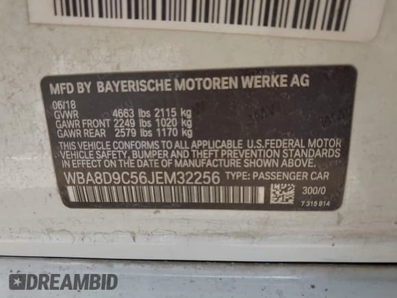 ✅ 2018 BMW 3 Series 330i xDrive • VIN: WBA8D9C56JEM32256 • Лот: 43088994. Опубликован ранее на IAAI с пробегом 81 184 миль. Бесплатный доступ к архиву аукционных продаж из США и подробный отчёт об истории автомобиля на DreamBid. Изображение 9.