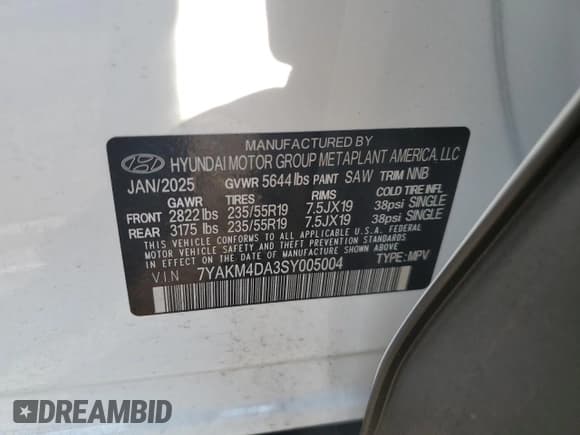 ✅ 2025 Hyundai Ioniq 5 SE • VIN: 7YAKM4DA3SY005004 • Лот: 81159855. Опубликован ранее на Copart с пробегом 14 036 миль. Бесплатный доступ к архиву аукционных продаж из США и подробный отчёт об истории автомобиля на DreamBid. Изображение 12.