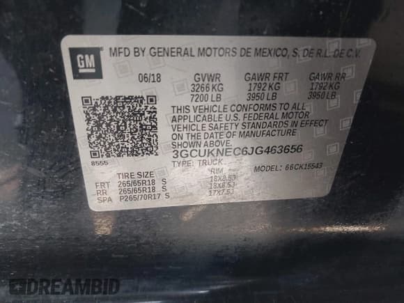 ✅ 2018 Chevrolet Silverado 1500 Work Truck • VIN: 3GCUKNEC6JG463656 • Лот: 41621657. Опубликован ранее на IAAI с пробегом 151 580 миль. Бесплатный доступ к архиву аукционных продаж из США и подробный отчёт об истории автомобиля на DreamBid. Изображение 9.