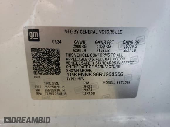 ✅ 2024 GMC Acadia AWD Elevation • VIN: 1GKENNKS6RJ200556 • Lot: 85957484. Wystawiony na Copart z przebiegiem 18 199 mil. Bezpłatny archiwum sprzedaży aukcyjnych z USA i szczegółowy raport historii pojazdu na DreamBid. Zdjęcie 13.