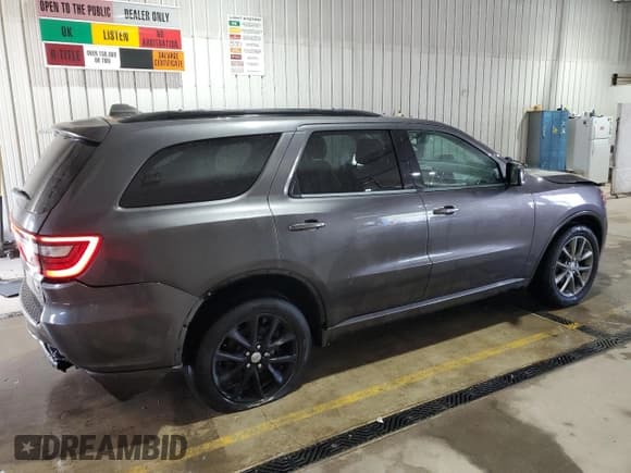 ✅ 2017 Dodge Durango GT • VIN: 1C4RDJDG6HC850881 • Lot: 57554535. Listed on Copart with 182,410 mi. Free auction sales archive from the USA and detailed vehicle history report at DreamBid. Image 3.