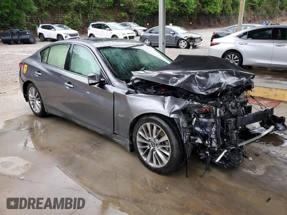 ✅ 2018 Infiniti Q50 Luxe • VIN: JN1EV7AP9JM351448 • Lot: 54090415. Listed on Copart with Not provided. Free auction sales archive from the USA and detailed vehicle history report at DreamBid. Image 4.