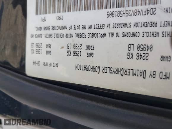 2005 Dodge Magnum SE с VIN 2D4FV48V35H581809, выставлен на аукционе IAAI как лот 41261089 с пробегом Не указан миль и . История ставок и продаж доступна на DreamBid. Изображение 9.