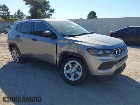 ✅ 2023 Jeep Compass Sport • VIN: 3C4NJDAN8PT566425 • Lot: 43449948. Wystawiony na IAAI z przebiegiem 57 968 mil. Bezpłatny archiwum sprzedaży aukcyjnych z USA i szczegółowy raport historii pojazdu na DreamBid. Zdjęcie 1.