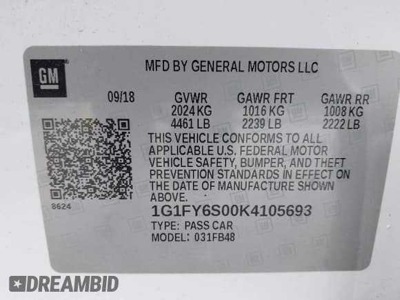 ✅ 2019 Chevrolet Bolt EV LT • VIN: 1G1FY6S00K4105693 • Lot: 42190628. Wystawiony na IAAI z przebiegiem 27 012 mil. Bezpłatny archiwum sprzedaży aukcyjnych z USA i szczegółowy raport historii pojazdu na DreamBid. Zdjęcie 9.