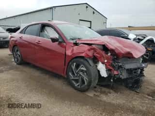 2025 Hyundai Elantra Limited with VIN KMHLN4DJ0SU122129, listed as a Copart auction lot 66524795 with Not provided miles and Salvage title. Bid and sale history available at DreamBid. Image 4.