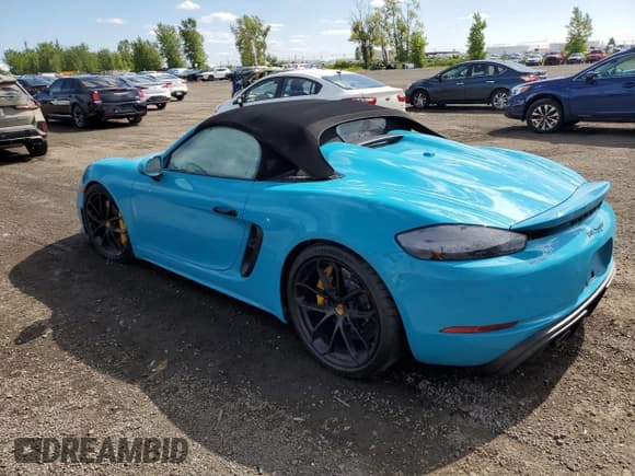 ✅ 2020 Porsche Boxster Spyder • VIN: WP0CC2A80LS240453 • Lot: 68495354. Listed on Copart with Not provided. Free auction sales archive from the USA and detailed vehicle history report at DreamBid. Image 2.