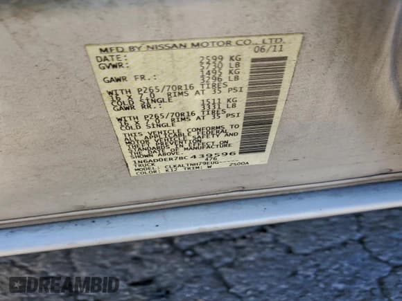 ✅ 2011 Nissan Frontier SV • VIN: 1N6AD0ER7BC439596 • Lot: 95921385. Wystawiony na Copart z przebiegiem 134 178 mil. Bezpłatny archiwum sprzedaży aukcyjnych z USA i szczegółowy raport historii pojazdu na DreamBid. Zdjęcie 12.